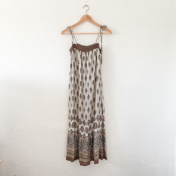 Lush Dresses & Skirts - Lush Tie Strap Midi Dress - Block Print